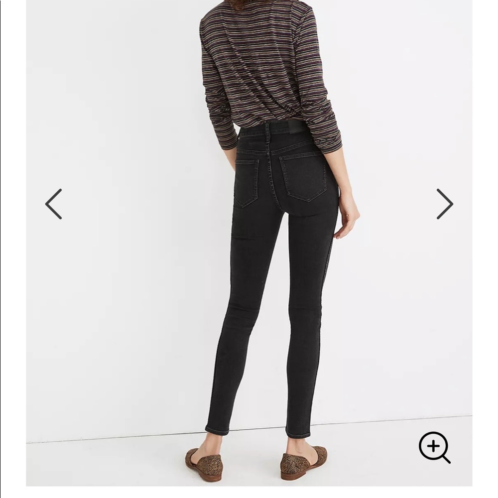Madewell 10” High Rise Skinny Jean Black - Picture 2 of 8